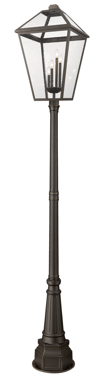 Z-Lite Canada - Four Light Outdoor Post Mounted Fixture - Talbot - Oil Rubbed Bronze- Union Lighting Luminaires Decor