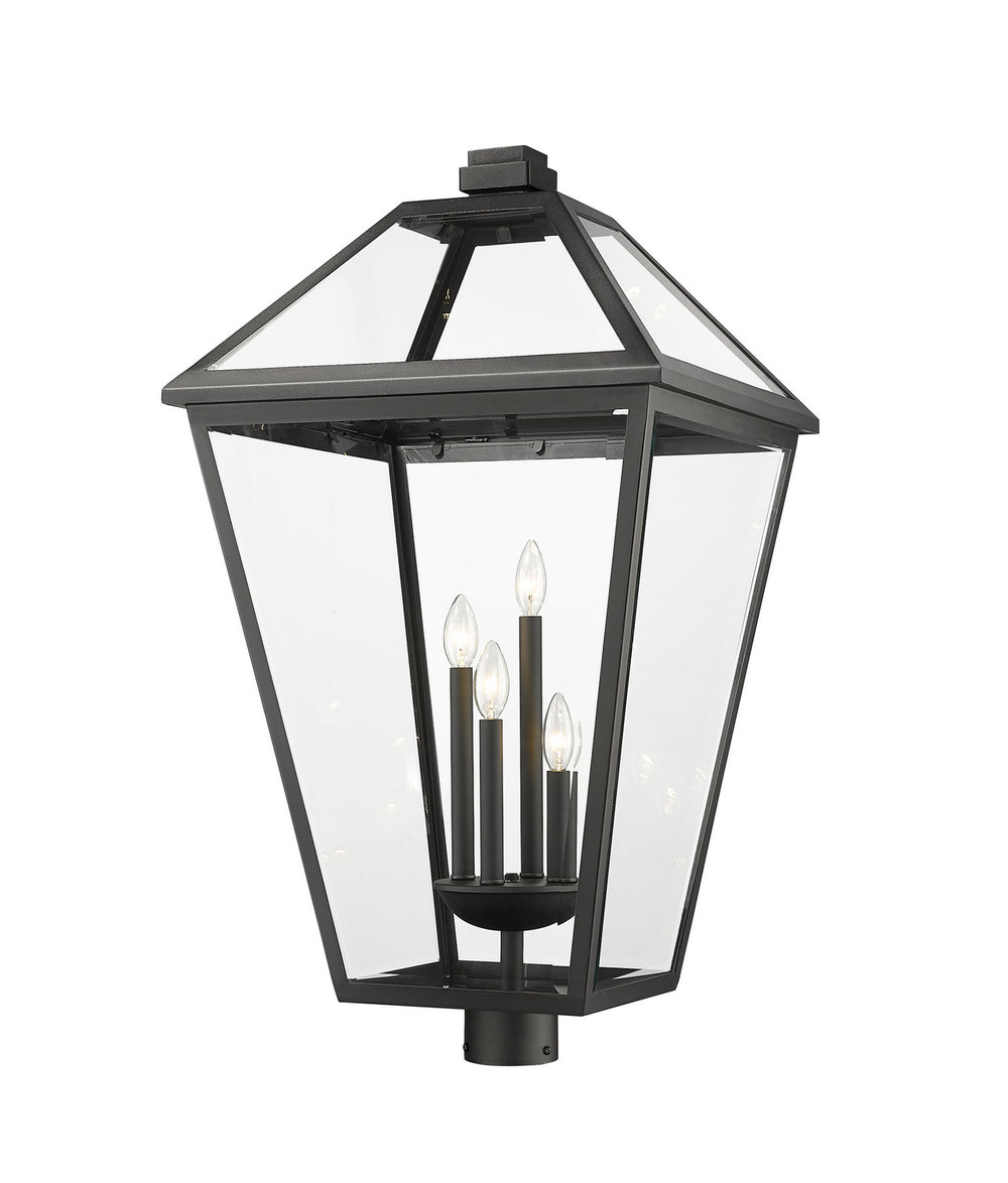 Z-Lite Canada - Four Light Outdoor Post Mount Fixture - Talbot - Black- Union Lighting Luminaires Decor