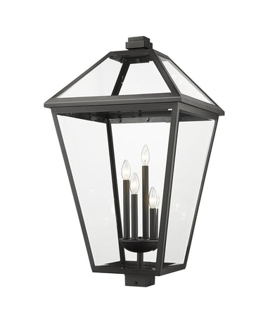 Z-Lite Canada - Four Light Outdoor Post Mount Fixture - Talbot - Black- Union Lighting Luminaires Decor