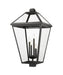 Z-Lite Canada - Four Light Outdoor Post Mount Fixture - Talbot - Black- Union Lighting Luminaires Decor