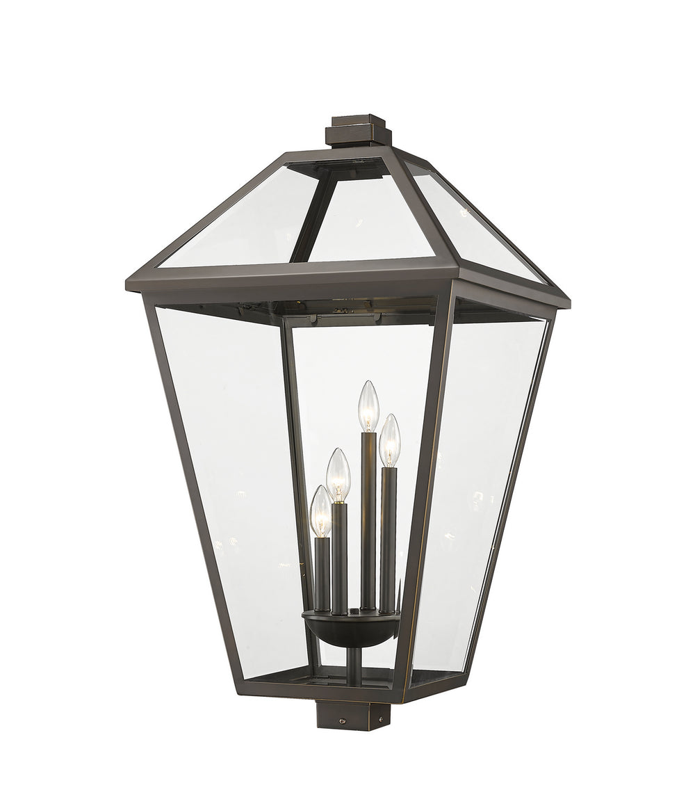 Z-Lite Canada - Four Light Outdoor Post Mount Fixture - Talbot - Oil Rubbed Bronze- Union Lighting Luminaires Decor