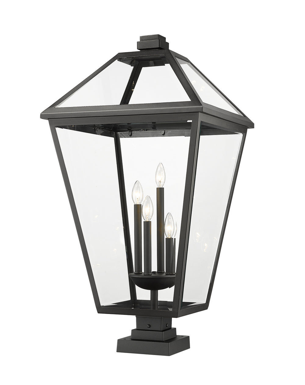 Z-Lite Canada - Four Light Outdoor Pier Mounted Fixture - Talbot - Black- Union Lighting Luminaires Decor