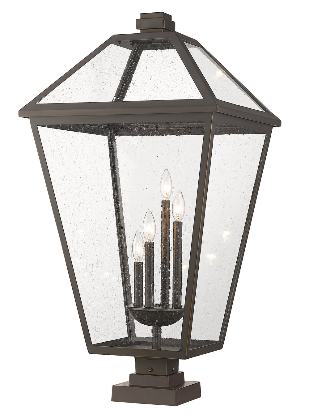 Z-Lite Canada - Four Light Outdoor Pier Mounted Fixture - Talbot - Oil Rubbed Bronze- Union Lighting Luminaires Decor