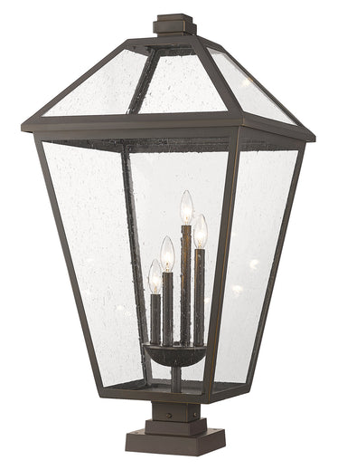 Z-Lite Canada - Four Light Outdoor Pier Mounted Fixture - Talbot - Oil Rubbed Bronze- Union Lighting Luminaires Decor