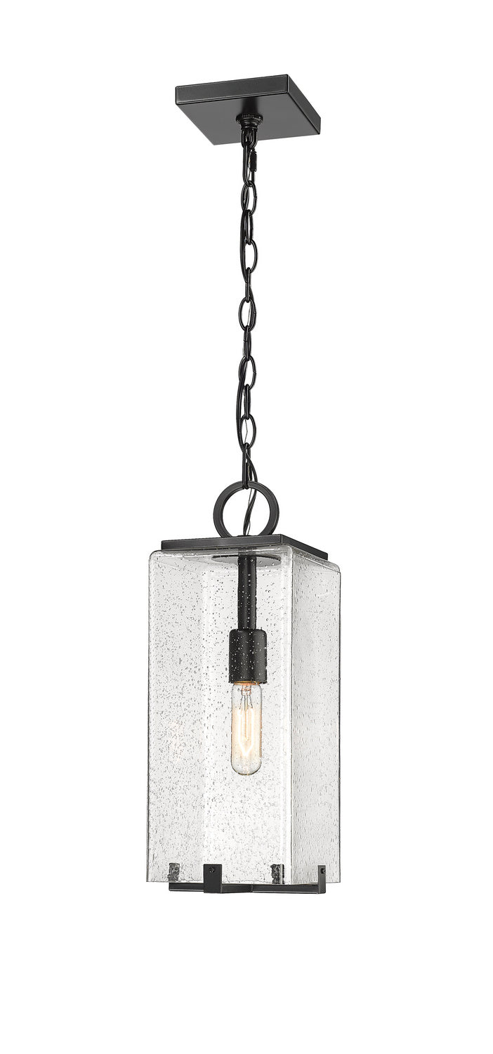 Z-Lite Canada - One Light Outdoor Chain Mount Ceiling Fixture - Sana - Black- Union Lighting Luminaires Decor