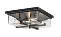 Z-Lite Canada - Four Light Outdoor Flush Mount - Sana - Black- Union Lighting Luminaires Decor