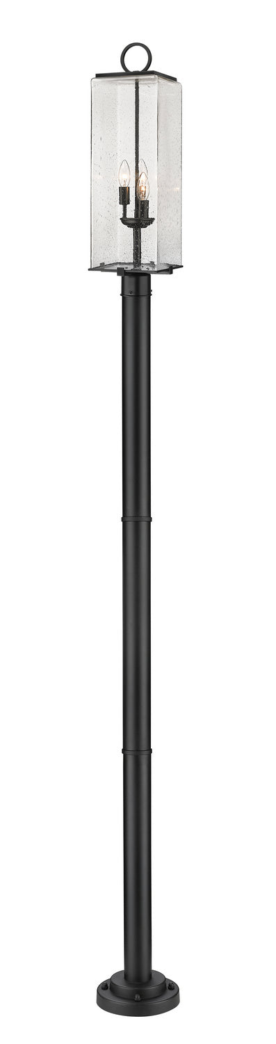 Z-Lite Canada - Three Light Outdoor Post Mounted Fixture - Sana - Black- Union Lighting Luminaires Decor