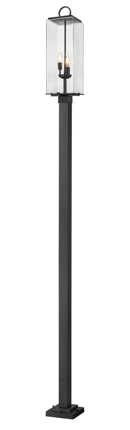 Z-Lite Canada - Three Light Outdoor Post Mounted Fixture - Sana - Black- Union Lighting Luminaires Decor
