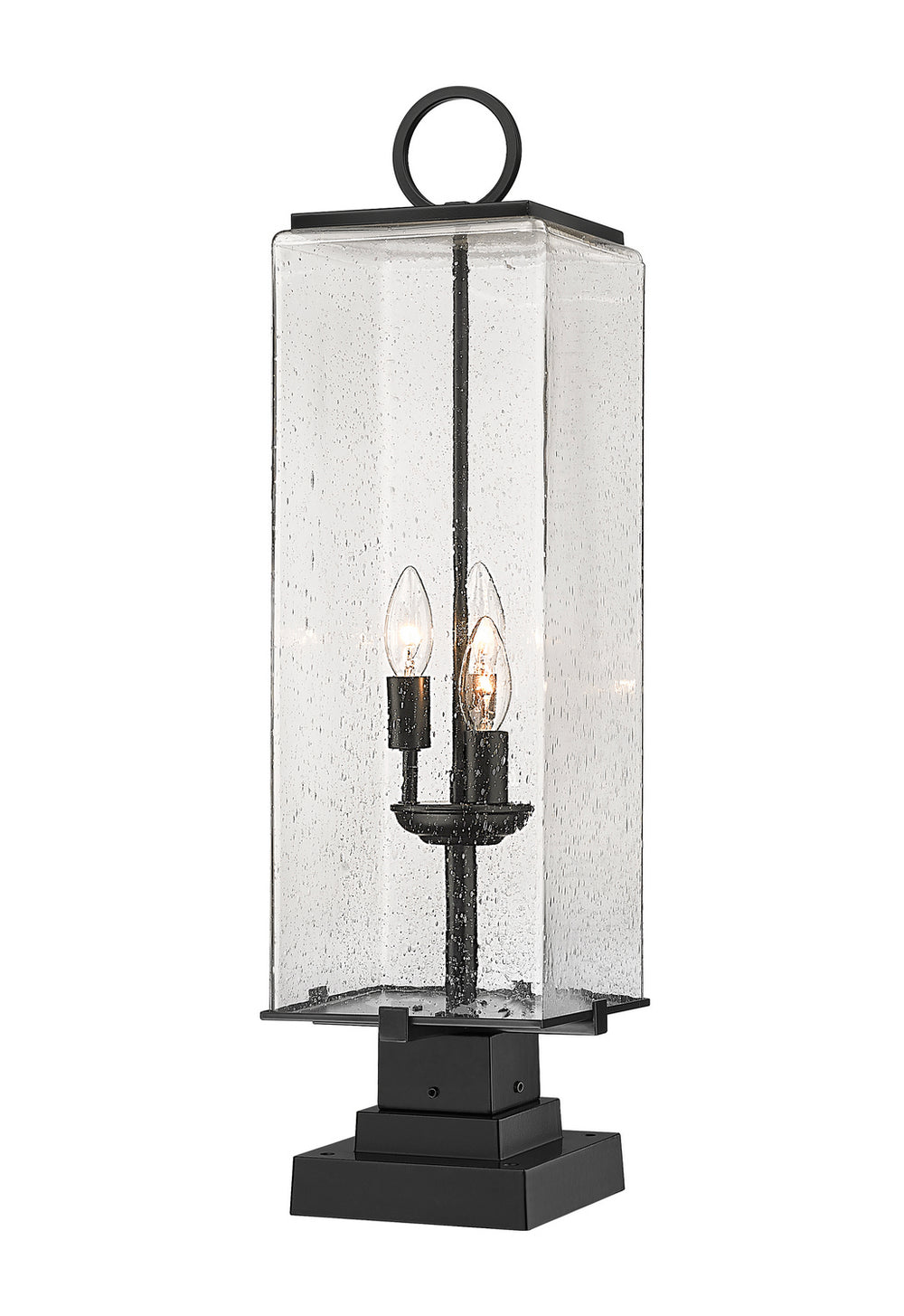 Z-Lite Canada - Three Light Outdoor Pier Mounted Fixture - Sana - Black- Union Lighting Luminaires Decor