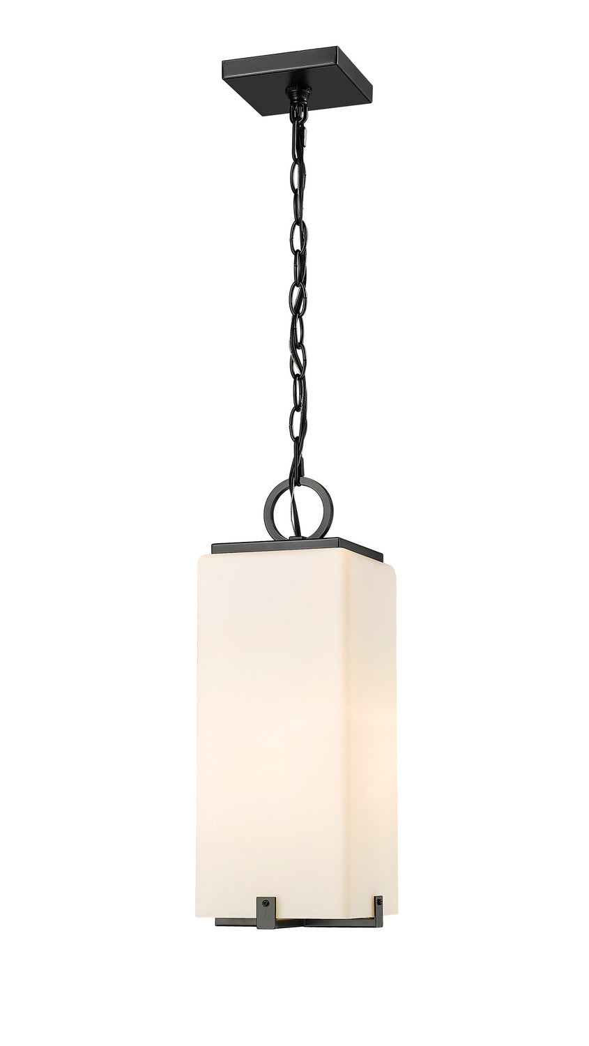 Z-Lite Canada - One Light Outdoor Chain Mount Ceiling Fixture - Sana - Black- Union Lighting Luminaires Decor