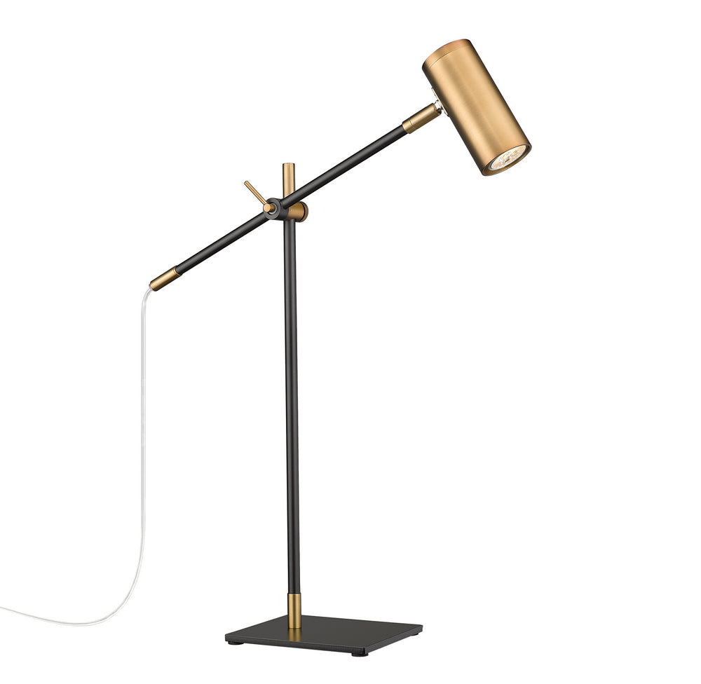 Z-Lite Canada - One Light Table Lamp - Calumet - Matte Black + Olde Brass- Union Lighting Luminaires Decor