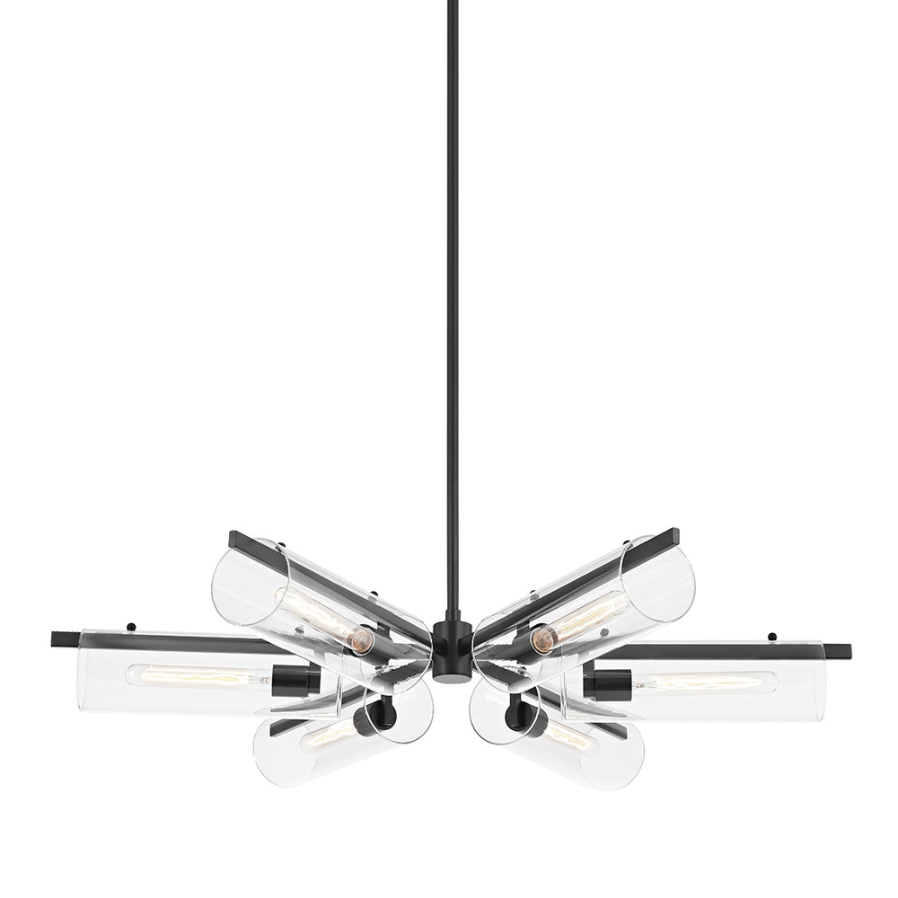 Mitzi Canada - Six Light Chandelier - Ariel - Soft Black- Union Lighting Luminaires Decor
