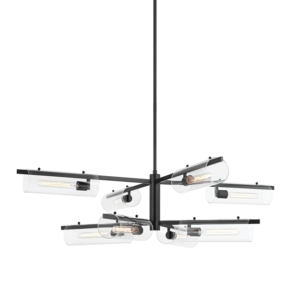 Mitzi Canada - Eight Light Chandelier - Ariel - Soft Black- Union Lighting Luminaires Decor