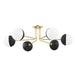 Mitzi Canada - Six Light Semi Flush Mount - Renee - Aged Brass/Black- Union Lighting Luminaires Decor
