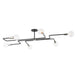 Mitzi Canada - Six Light Semi Flush Mount - Jena - Polished Nickel/Textured Black- Union Lighting Luminaires Decor