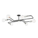 Mitzi Canada - Six Light Semi Flush Mount - Jena - Polished Nickel/Textured Black- Union Lighting Luminaires Decor