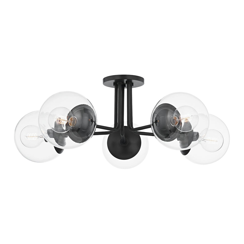 Mitzi Canada - Five Light Semi Flush Mount - Meadow - Old Bronze- Union Lighting Luminaires Decor