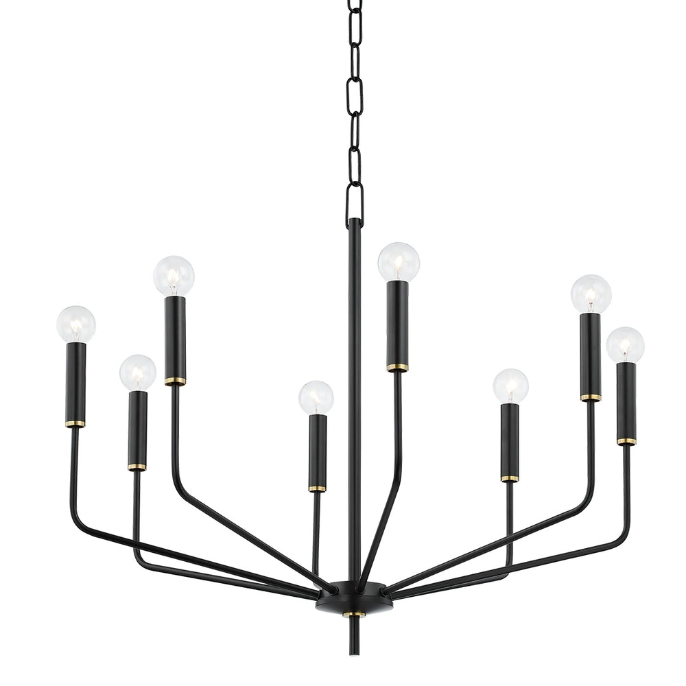 Mitzi Canada - Eight Light Chandelier - Bailey - Aged Brass- Union Lighting Luminaires Decor