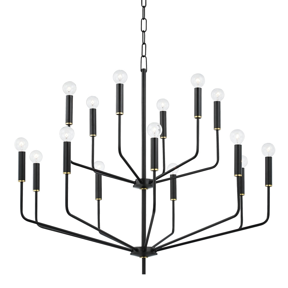 Mitzi Canada - 15 Light Chandelier - Bailey - Aged Brass- Union Lighting Luminaires Decor