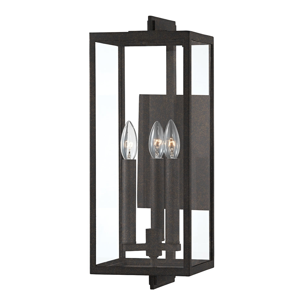 Troy Lighting Canada - Three Light Outdoor Wall Sconce - Nico - French Iron- Union Lighting Luminaires Decor