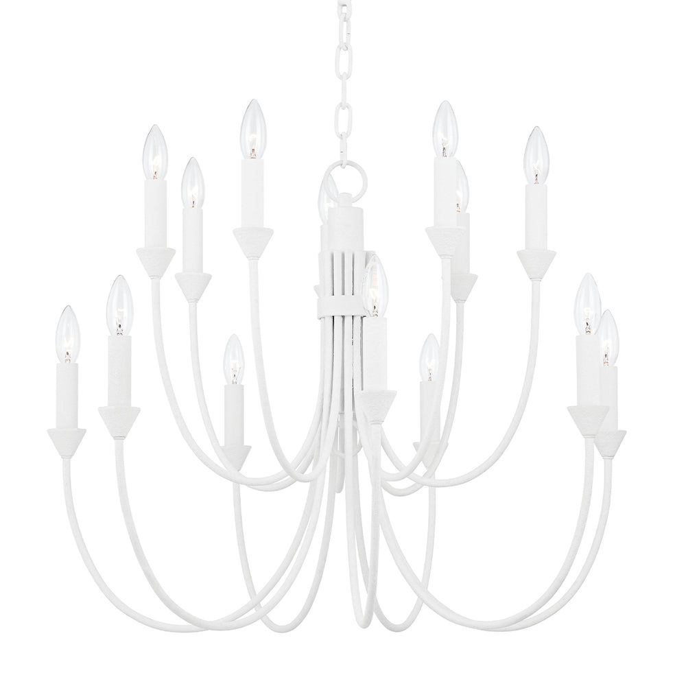 Troy Lighting Canada - 14 Light Chandelier - Cate - Gesso White- Union Lighting Luminaires Decor