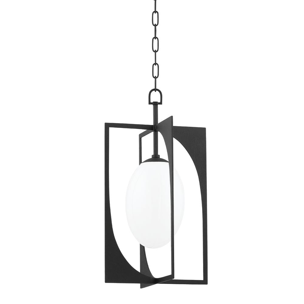 Troy Lighting Canada - One Light Lantern - Enzo - Black Iron- Union Lighting Luminaires Decor
