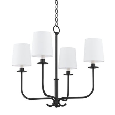 Troy Lighting Canada - Four Light Chandelier - Bodhi - Forged Iron- Union Lighting Luminaires Decor