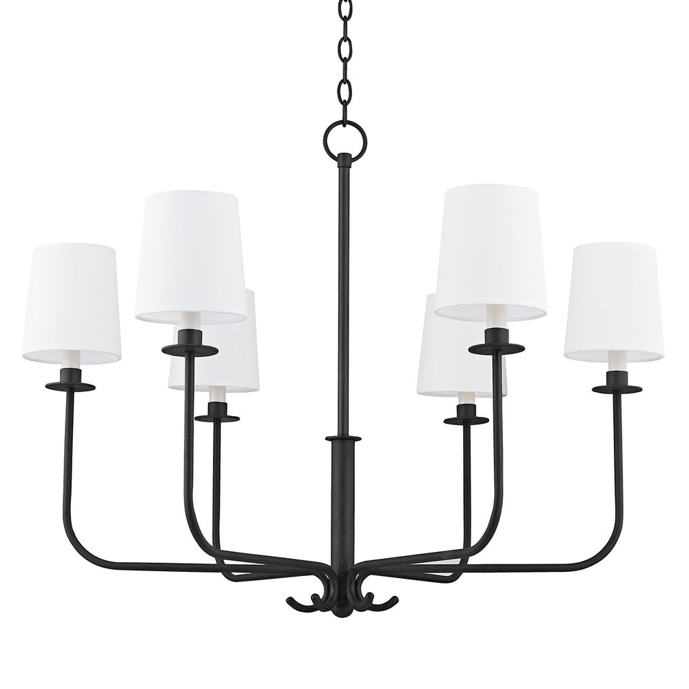 Troy Lighting Canada - Six Light Chandelier - Bodhi - Forged Iron- Union Lighting Luminaires Decor