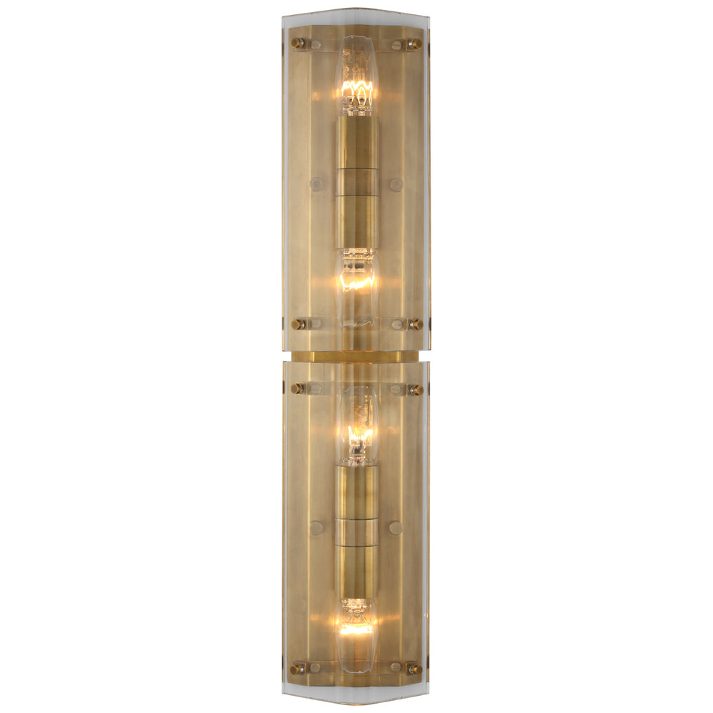 Visual Comfort Signature Canada - LED Wall Sconce - Clayton - Crystal and Hand-Rubbed Antique Brass- Union Lighting Luminaires Decor