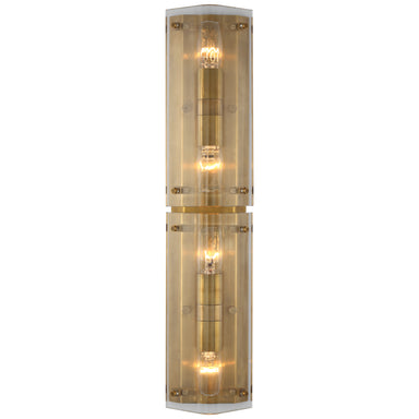Visual Comfort Signature Canada - LED Wall Sconce - Clayton - Crystal and Hand-Rubbed Antique Brass- Union Lighting Luminaires Decor