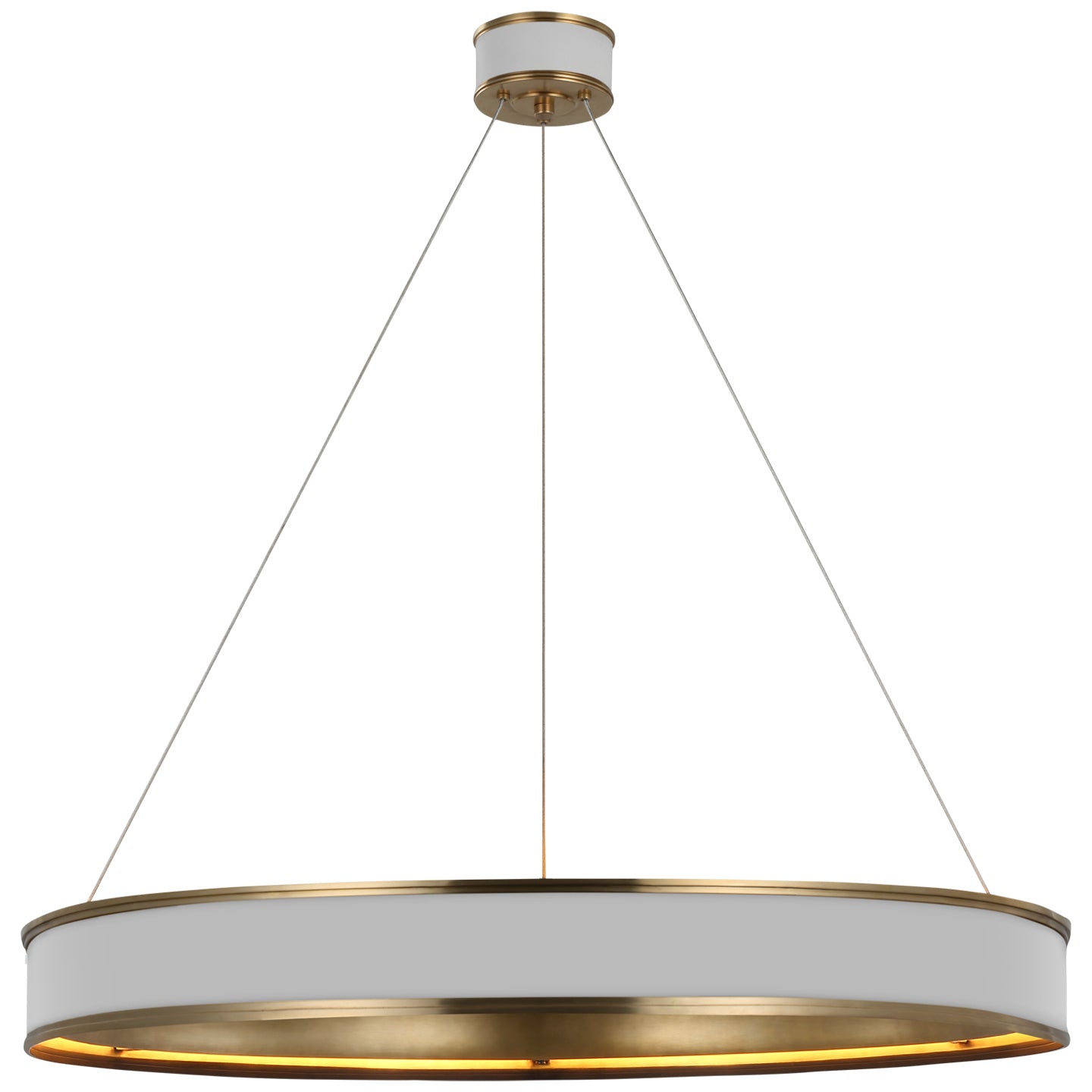 Visual Comfort Signature Canada - LED Chandelier - Connery - Matte White and Antique-Burnished Brass- Union Lighting Luminaires Decor