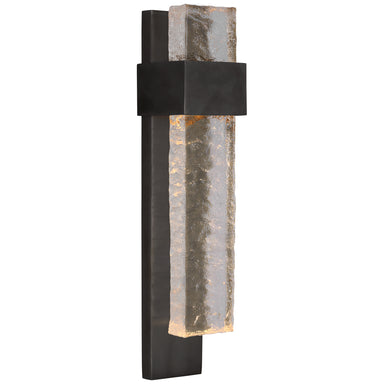 Visual Comfort Signature Canada - LED Wall Sconce - Brock - Bronze and Clear Wavy Glass- Union Lighting Luminaires Decor