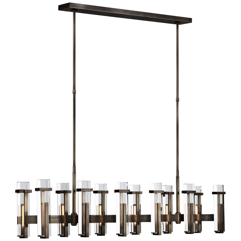 Visual Comfort Signature Canada - LED Linear Chandelier - Malik - Bronze- Union Lighting Luminaires Decor