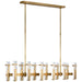 Visual Comfort Signature Canada - LED Linear Chandelier - Malik - Hand-Rubbed Antique Brass- Union Lighting Luminaires Decor