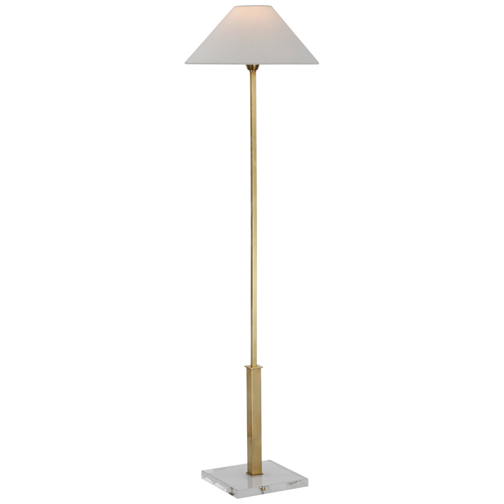Visual Comfort Signature Canada - LED Floor Lamp - Asher - Hand-Rubbed Antique Brass and Crystal- Union Lighting Luminaires Decor