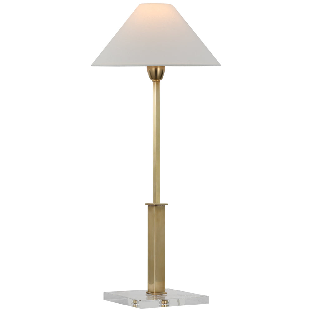 Visual Comfort Signature Canada - LED Table Lamp - Asher - Hand-Rubbed Antique Brass and Crystal- Union Lighting Luminaires Decor