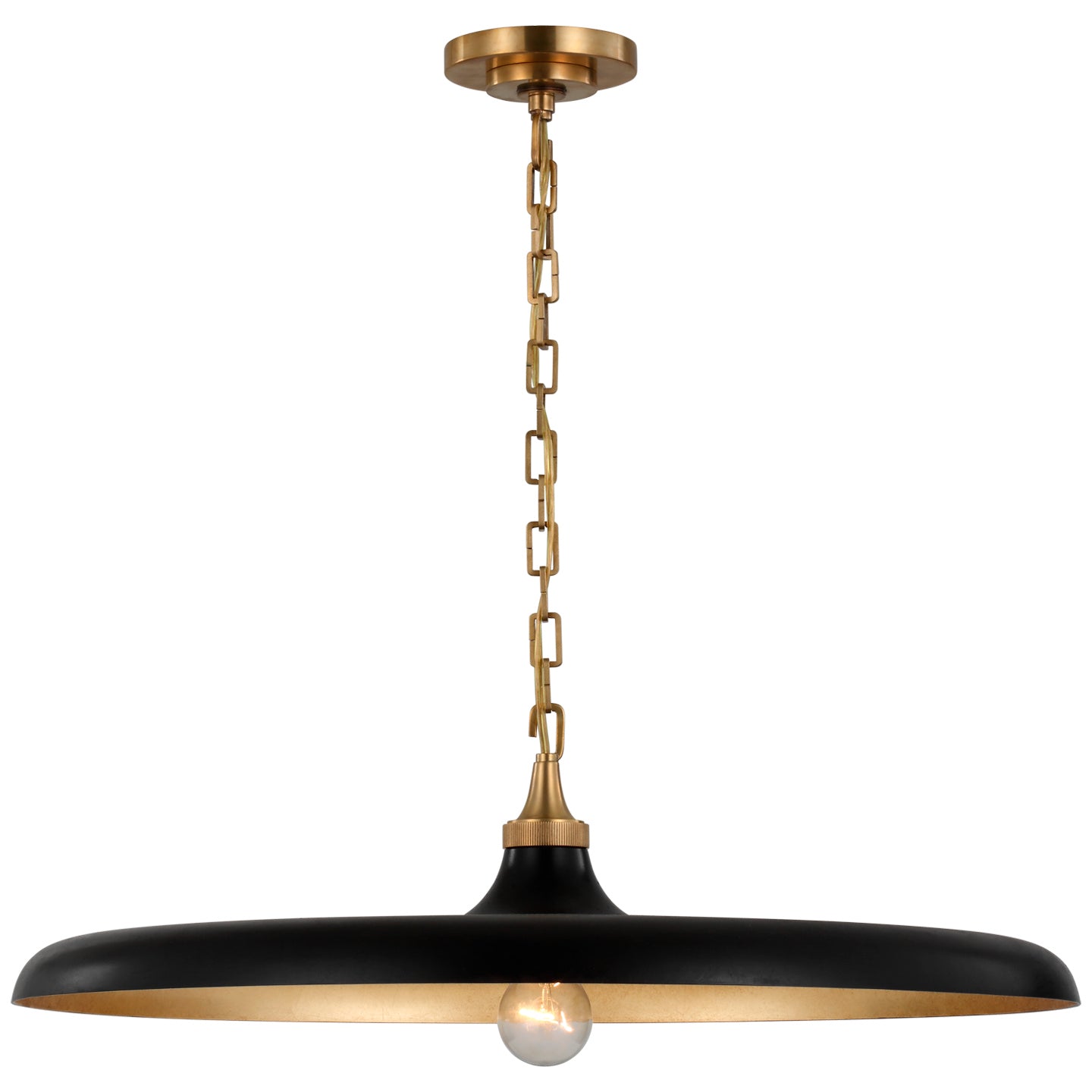 Visual Comfort Signature Canada - LED Pendant - Piatto - Hand-Rubbed Antique Brass- Union Lighting Luminaires Decor