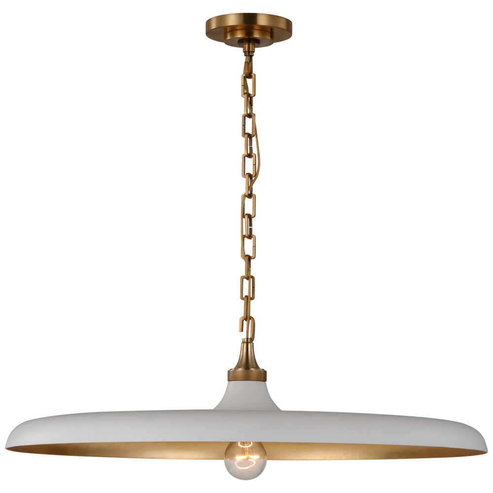 Visual Comfort Signature Canada - LED Pendant - Piatto - Hand-Rubbed Antique Brass- Union Lighting Luminaires Decor