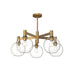Alora Canada - Five Light Chandelier - Castilla - Aged Gold/Clear Glass- Union Lighting Luminaires Decor