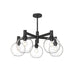 Alora Canada - Five Light Chandelier - Castilla - Clear Glass/Matte Black- Union Lighting Luminaires Decor