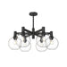 Alora Canada - Six Light Chandelier - Castilla - Clear Glass/Matte Black- Union Lighting Luminaires Decor