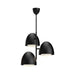 Alora Canada - Three Light Chandelier - Kenji - Matte Black/Opal Matte Glass- Union Lighting Luminaires Decor