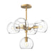 Alora Canada - Five Light Chandelier - Willow - Brushed Gold/Clear Glass- Union Lighting Luminaires Decor