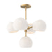 Alora Canada - Five Light Chandelier - Willow - Brushed Gold/Opal Matte Glass- Union Lighting Luminaires Decor