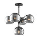Alora Canada - Five Light Chandelier - Willow - Matte Black/Smoked Solid Glass- Union Lighting Luminaires Decor
