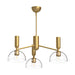 Alora Canada - Three Light Chandelier - Jude - Brushed Gold/Clear Glass- Union Lighting Luminaires Decor