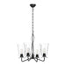 Alora Canada - Four Light Chandelier - Salem - Clear Glass/Matte Black- Union Lighting Luminaires Decor
