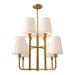 Alora Canada - Eight Light Chandelier - Plisse - Aged Gold/Opal Matte Glass- Union Lighting Luminaires Decor