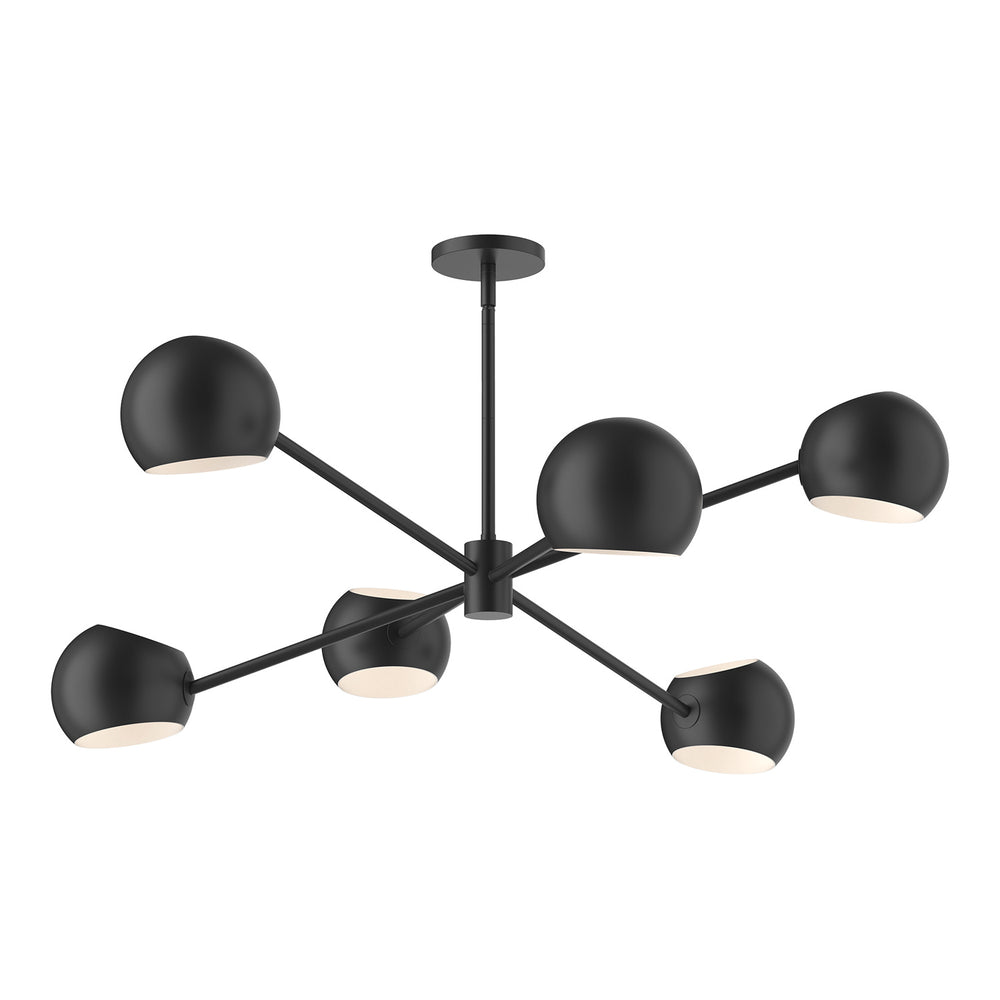 Alora Canada - Six Light Chandelier - Willow - Matte Black- Union Lighting Luminaires Decor