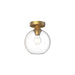 Alora Canada - One Light Flush Mount - Castilla - Aged Gold/Clear Glass- Union Lighting Luminaires Decor